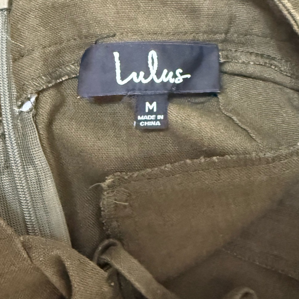 Lulu's Dark Olive Jumpsuit with Open Back - Picture 5 of 5